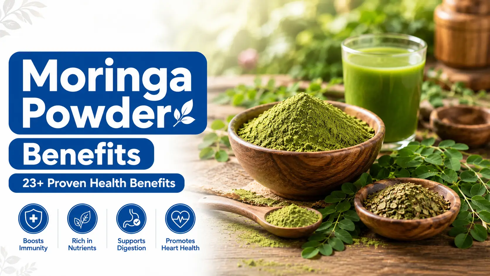 Moringa Powder Benefits: 23+ Proven Health Benefits