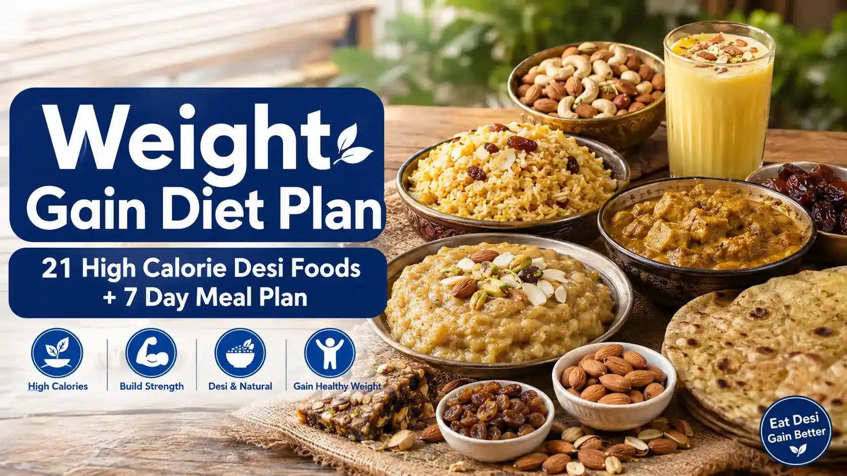 Weight Gain Diet Plan: 21 High Calorie Desi Foods + a 7 Day Pakistani Meal Plan